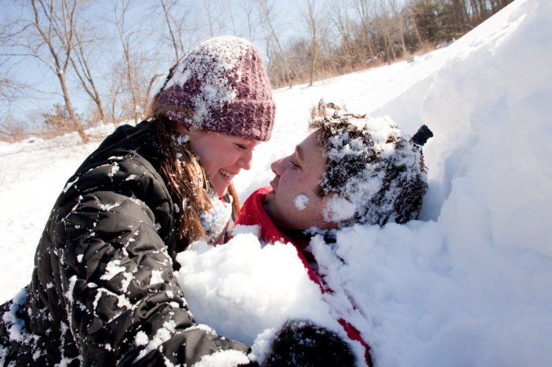     lovers in snow